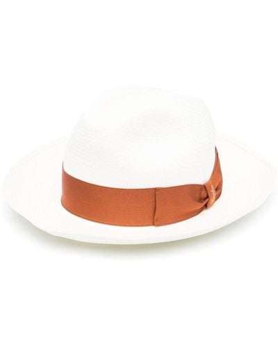Borsalino Panama Amedeo Straw Sun Hat - White