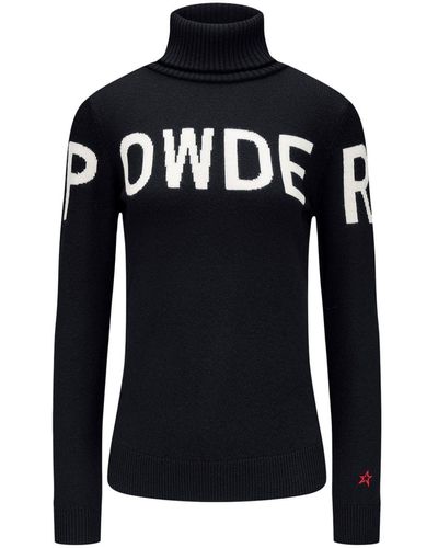 Perfect Moment Powder Patterned-intarsia Sweater - Black