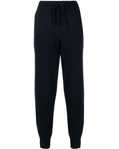 Pringle of Scotland Tapered-leg Knitted Trousers - Blue