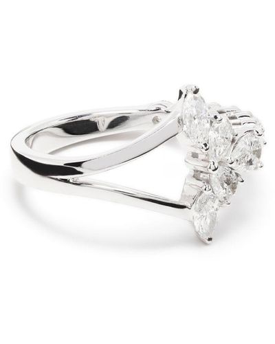 YEPREM 18kt White Gold Diamond Ring - Metallic
