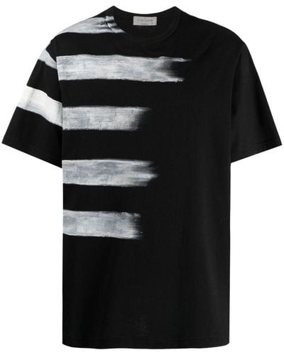 Yohji Yamamoto T-shirt à imprimé graphique - Noir