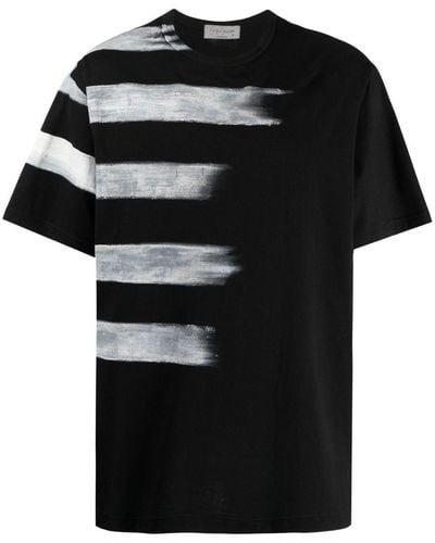 Yohji Yamamoto T-Shirt mit grafischem Print - Schwarz