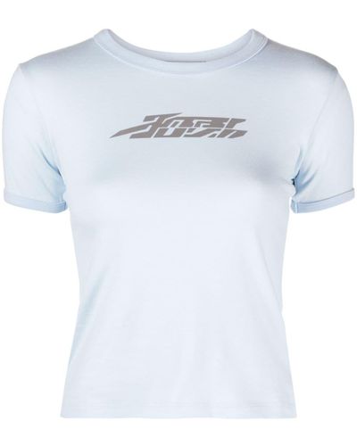 Ambush Reflective-logo Cotton T-shirt - Blue