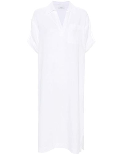 Peserico Linen Polo Dress - White