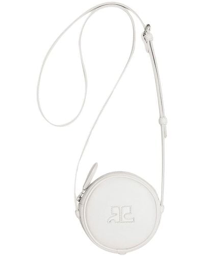 Courreges Reedition Circle Crossbody Bag - White