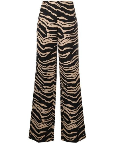 Stella McCartney Pantalon imprimé à taille haute - Noir