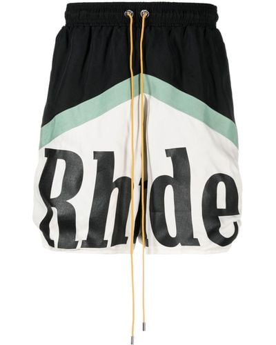Rhude Shorts Met Trekkoordtaille - Zwart