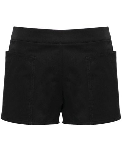 Max Mara Mid-rise Gabardine Shorts - Black