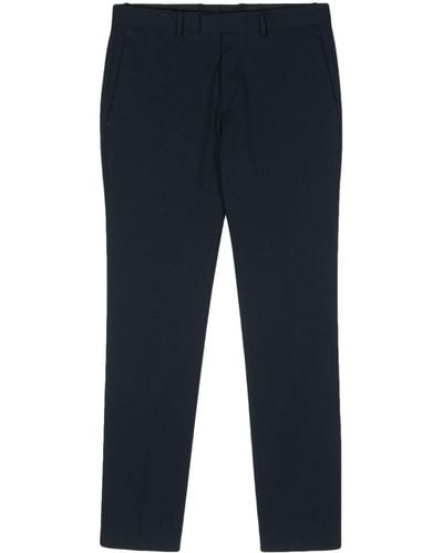 Theory Tapered Wool-blend Trousers - Blue