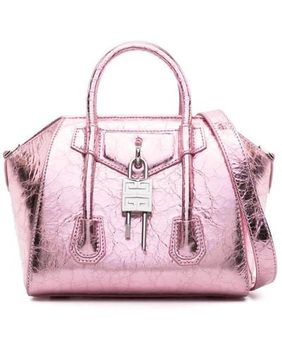 Givenchy Mini sac à main Antigona en cuir - Rose