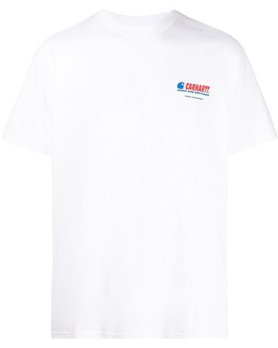 Carhartt T-Shirt mit Logo-Print - Weiß