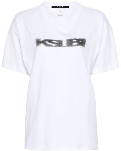 Ksubi Camiseta Scott Static Oh G - Blanco