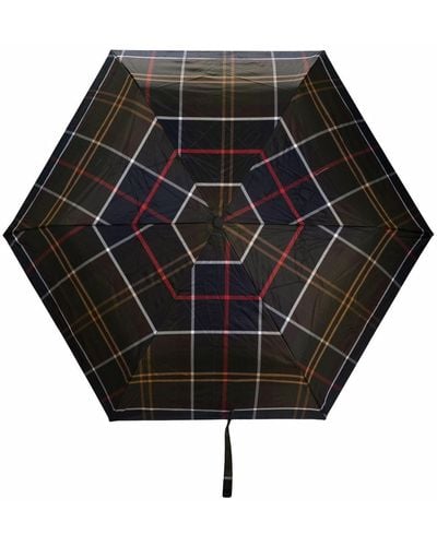 Barbour Tartan Checked Umbrella - Black
