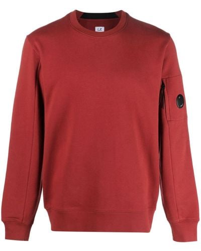 C.P. Company Logo-patch Cotton Sweatshirt - Red