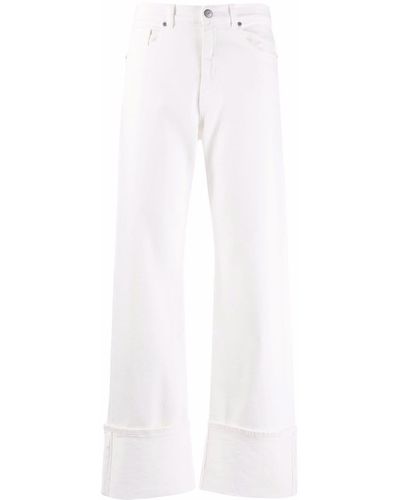 P.A.R.O.S.H. Gerade High-Rise-Jeans - Weiß