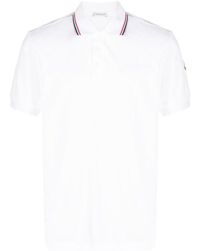 Moncler Poloshirt mit Logo-Prägung - Weiß