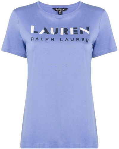 Lauren by Ralph Lauren Camiseta con logo estampado - Azul