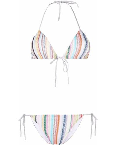 Missoni Bikini con detalle de rayas - Blanco