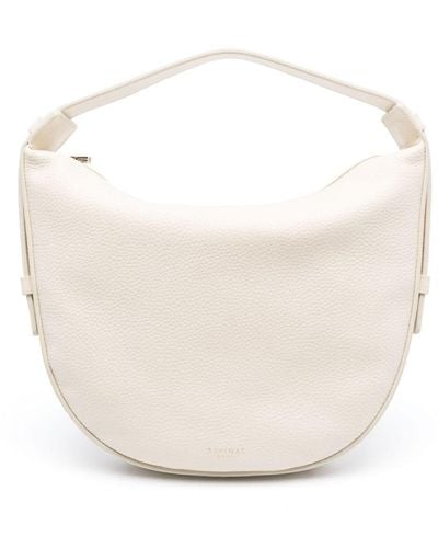 Aspinal of London Hobo Crescent Medium Bag - White