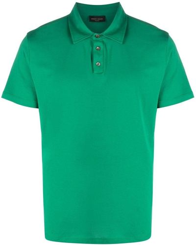 Roberto Collina Short-sleeve Cotton Polo Shirt - Green