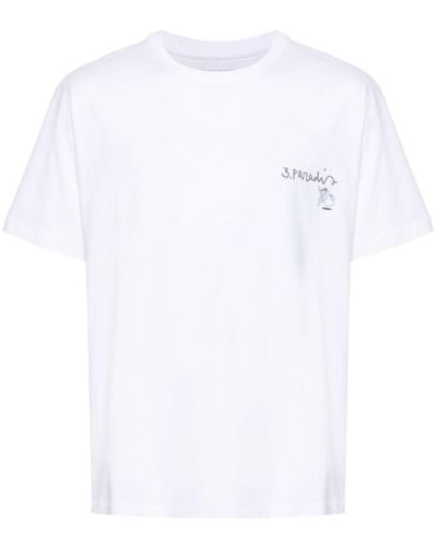 3.PARADIS X Edgar Plans Cotton T-shirt - White