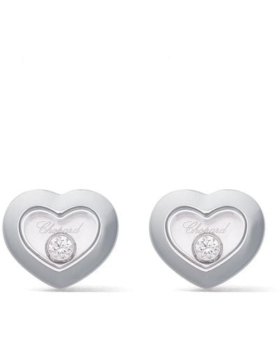 Chopard Orecchini a bottone 'Happy Diamonds Icons' in oro bianco 18kt