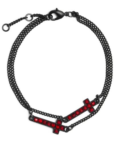 DSquared² Cross Charm Bracelet - Black