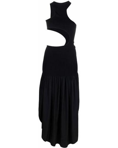 Stella McCartney Cut-out Sleeveless Asymmetric Dress - Black