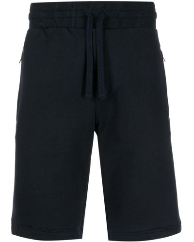 Dolce & Gabbana Kordelzug-Joggingshorts mit Reißverschlusstasche - Blau