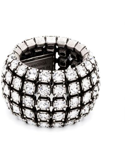 Balenciaga Glam Chunky Ring - Metallic