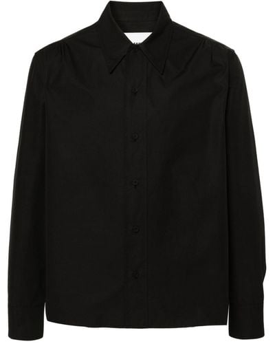 Jil Sander Pointed-collar Cotton Shirt - Black