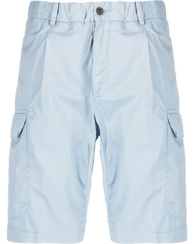 Corneliani Side Cargo-pocket Detail Shorts - Blue