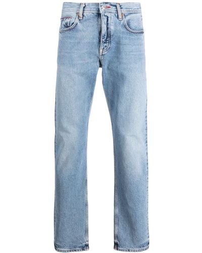 Tommy Hilfiger Mercer Mid-rise Straight-leg Jeans - Blue