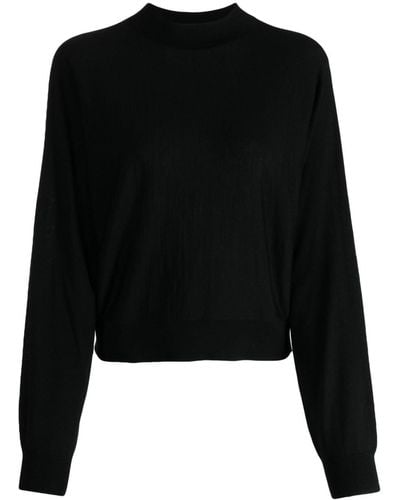 Theory Mock-neck Knitted Jumper - Black