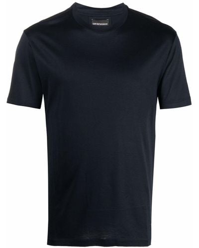Emporio Armani T-Shirt mit Logo-Patch - Schwarz