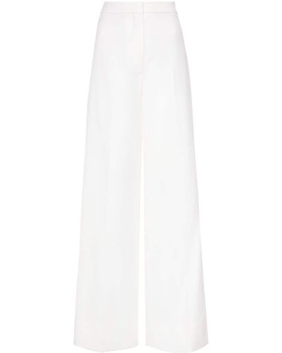 Stella McCartney Pantalon palazzo à bandes contrastantes - Blanc