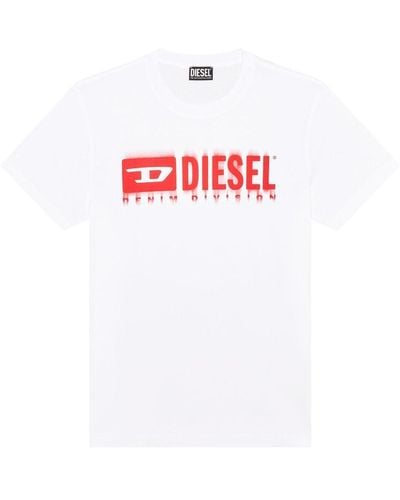 DIESEL T-diegor-l6 Cotton T-shirt - White