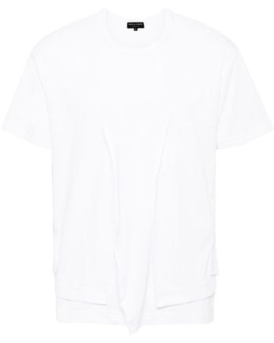 Comme des Garçons Crew-neck Asymmetric T-shirt - White