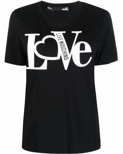 Love Moschino ロゴ Tシャツ - ブラック