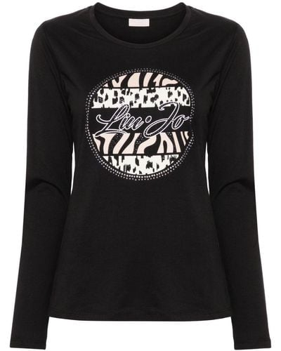 Liu Jo T-shirt Met Print - Zwart