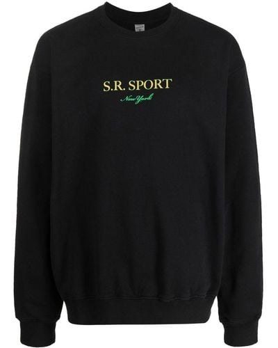 Sporty & Rich Sweater Met Logoprint - Zwart