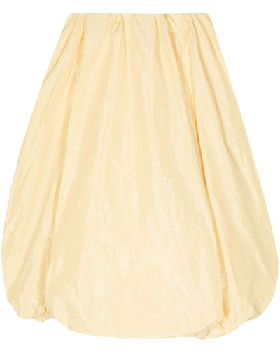 Rejina Pyo Flora High-waisted Puffball Midi Skirt - Natural