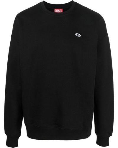 DIESEL S-rob-doval-pj Katoenen Sweater - Zwart