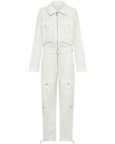 Dion Lee High-neck Straight-leg Jumpsuit - White