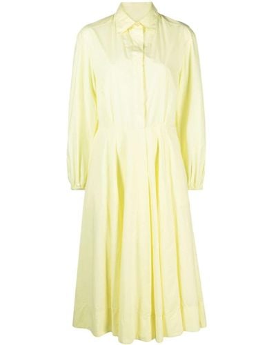 Forte Forte Long-sleeved Flared Dress - Yellow