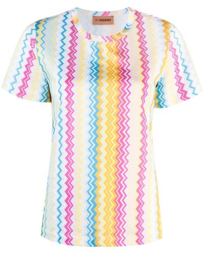 Missoni ジグザグプリント Tシャツ - ホワイト