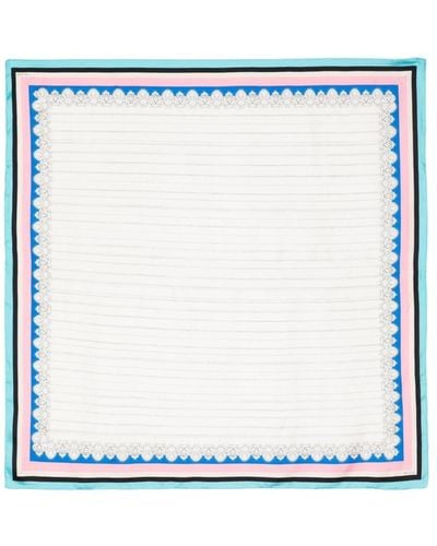 Ports 1961 Schal mit Kontrastborten - Blau