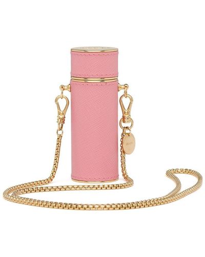 Prada Saffiano Leather Lipstick Case - Pink