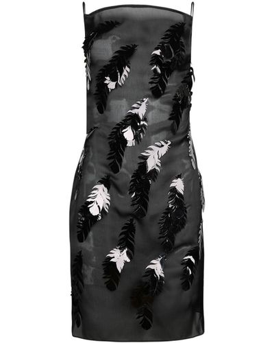Coperni Embellished Mini Slip Dress - Black
