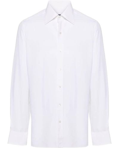 Tom Ford Long-sleeve Lyocell Blend Shirt - White